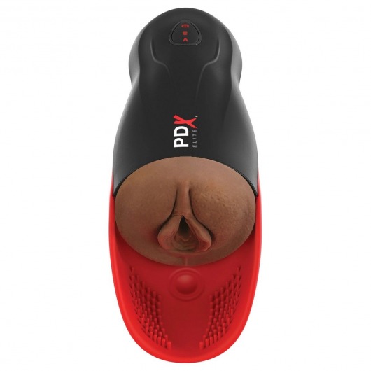 Коричневый мастурбатор-вагина с вибрацией Fuck-O-Matic 2 - Pipedream - в Химках купить с доставкой