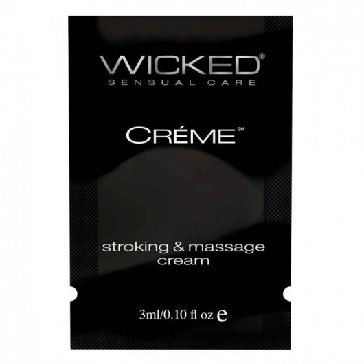 Крем для массажа и мастурбации Wicked Stroking and Massage Creme - 3 мл. - Wicked - купить с доставкой в Химках