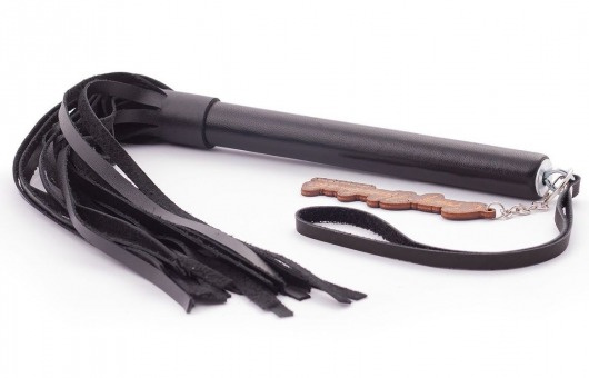 Черная кожаная плеть  Индиго  - 50 см. - Crazy Handmade - купить с доставкой в Химках