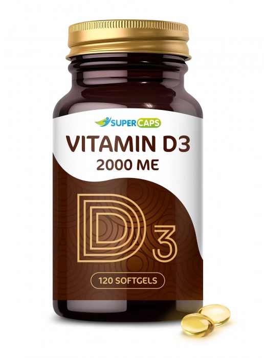 Пищевая добавка SuperCaps VITAMIN D3 2000 ME - 120 капсул - SuperCaps - купить с доставкой в Химках