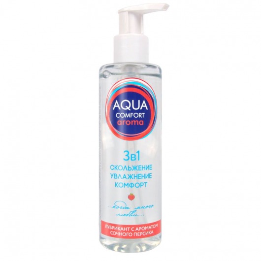 Гель-лубрикант на водной основе Aqua Comfort Aroma с ароматом персика - 195 гр. - Биоритм - купить с доставкой в Химках
