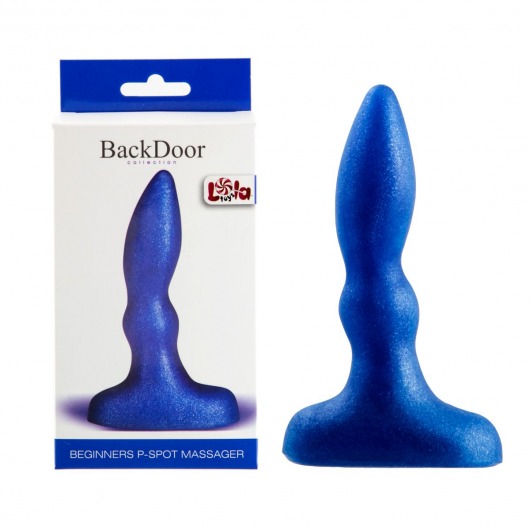 Синий анальный стимулятор Beginners p-spot massager - 11 см. - Lola Games - в Химках купить с доставкой
