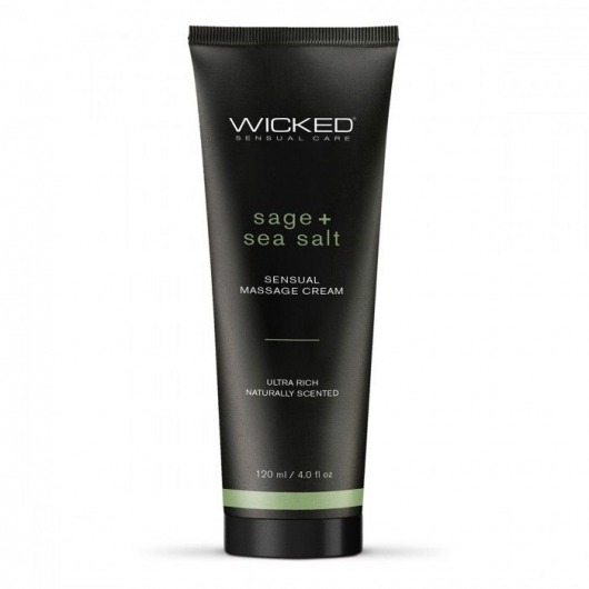 Массажный легкий крем WICKED Sage plus Sea Salt - 120 мл. - Wicked - купить с доставкой в Химках