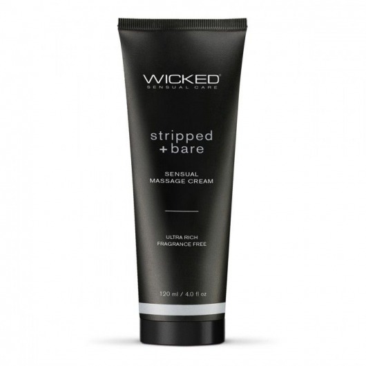 Массажный легкий крем WICKED Stripped plus Bare - 120 мл. - Wicked - купить с доставкой в Химках