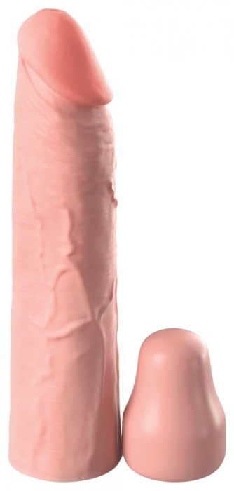 Телесная насадка-удлинитель 1 Inch Silicone X-tension - 17,8 см. - Pipedream - в Химках купить с доставкой