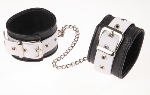 Черно-белые оковы на ноги - Sitabella - купить с доставкой в Химках