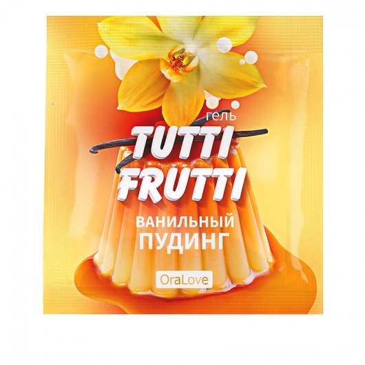 Пробник гель-смазки Tutti-frutti со вкусом ванильного пудинга - 4 гр. - Биоритм - купить с доставкой в Химках