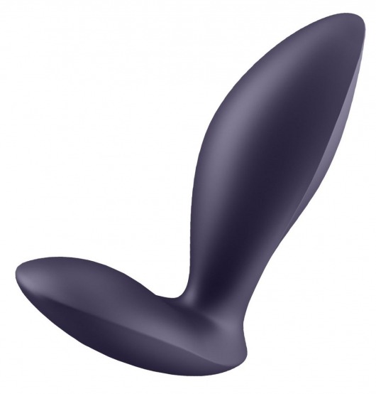 Фиолетовый анальный вибростимулятор Power Plug - Satisfyer - в Химках купить с доставкой
