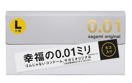 Презервативы Sagami Original 0.02 L-size увеличенного размера - 5 шт. - Sagami - купить с доставкой в Химках