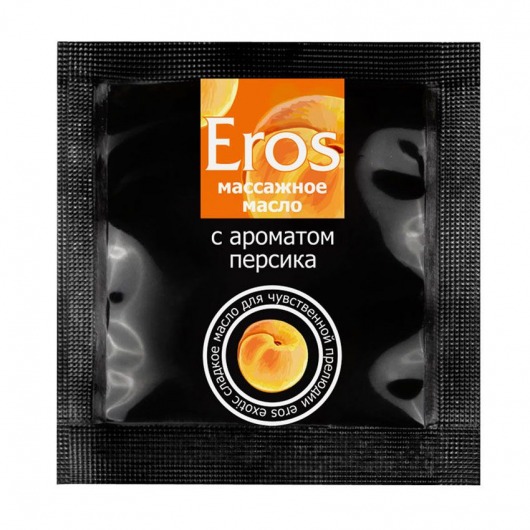 Саше массажного масла Eros exotic с ароматом персика - 4 гр. - Биоритм - купить с доставкой в Химках