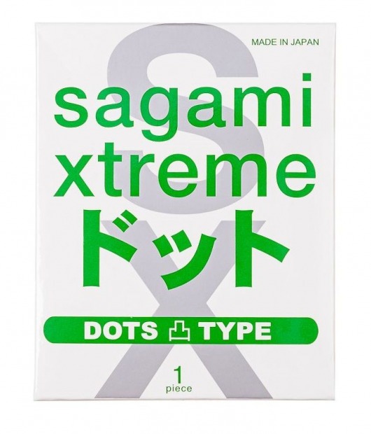 Презерватив Sagami Xtreme Type-E с точками - 1 шт. - Sagami - купить с доставкой в Химках