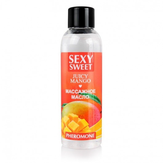 Массажное масло Sexy Sweet Juicy Mango с феромонами и ароматом манго - 75 мл. - Биоритм - купить с доставкой в Химках