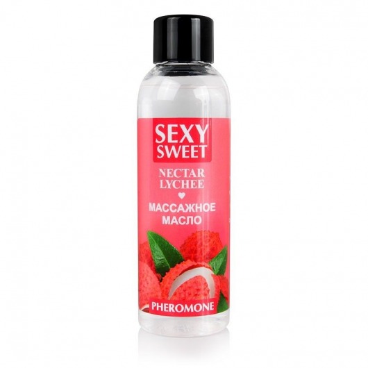 Массажное масло Sexy Sweet Nectar Lychee с феромонами и ароматом личи - 75 мл. - Биоритм - купить с доставкой в Химках