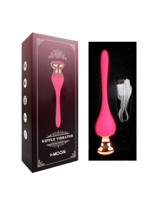 Розовый вибромассажер Nipple Vibrator - 14,5 см. - I-MOON