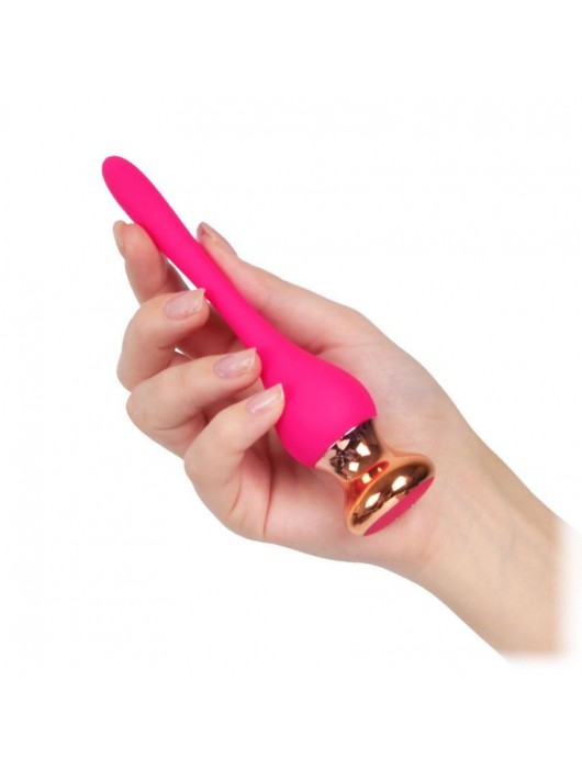 Розовый вибромассажер Nipple Vibrator - 14,5 см. - I-MOON
