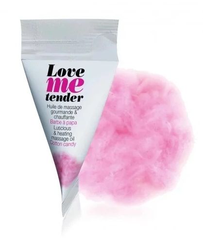 Съедобное согревающее массажное масло Love Me Tender Cotton Candy с ароматом сладкой ваты - 10 мл. - Love to Love - купить с доставкой в Химках