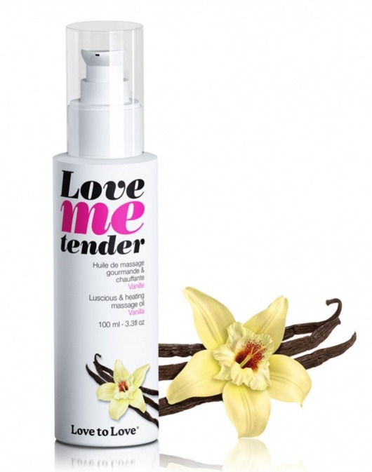 Съедобное согревающее массажное масло Love Me Tender Vanilla с ароматом ванили - 100 мл. - Love to Love - купить с доставкой в Химках