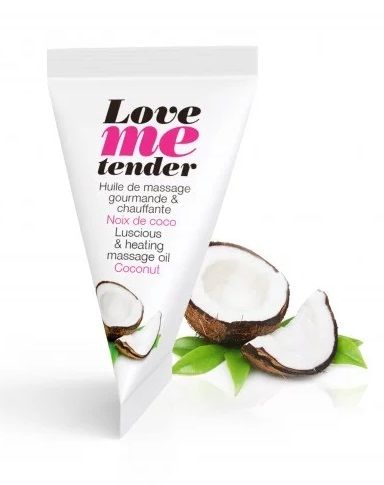 Съедобное согревающее массажное масло Love Me Tender Cocos с ароматом кокоса - 10 мл. - Love to Love - купить с доставкой в Химках
