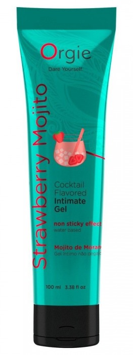 Съедобный интимный гель Orgie Lube Tube Cocktail Strawberry Mojito - 100 мл. - ORGIE - купить с доставкой в Химках