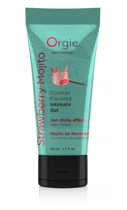 Съедобный интимный гель Orgie Lube Tube Cocktail Strawberry Mojito - 50 мл. - ORGIE - купить с доставкой в Химках
