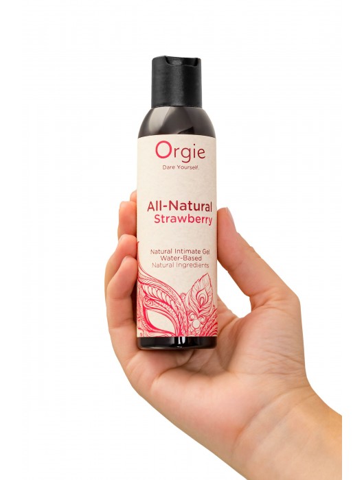 Интимный гель на водной основе All-Natural Strawberry с ароматом клубники - 150 мл. - ORGIE - купить с доставкой в Химках