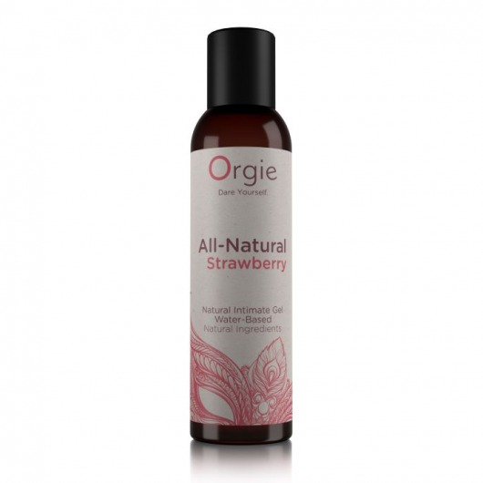 Интимный гель на водной основе All-Natural Strawberry с ароматом клубники - 150 мл. - ORGIE - купить с доставкой в Химках