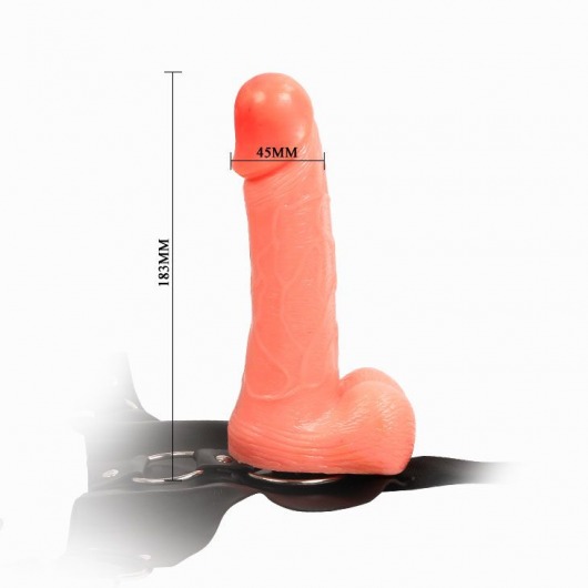 Женский страпон изогнутой формы - 18,3 см. - Baile - купить с доставкой в Химках