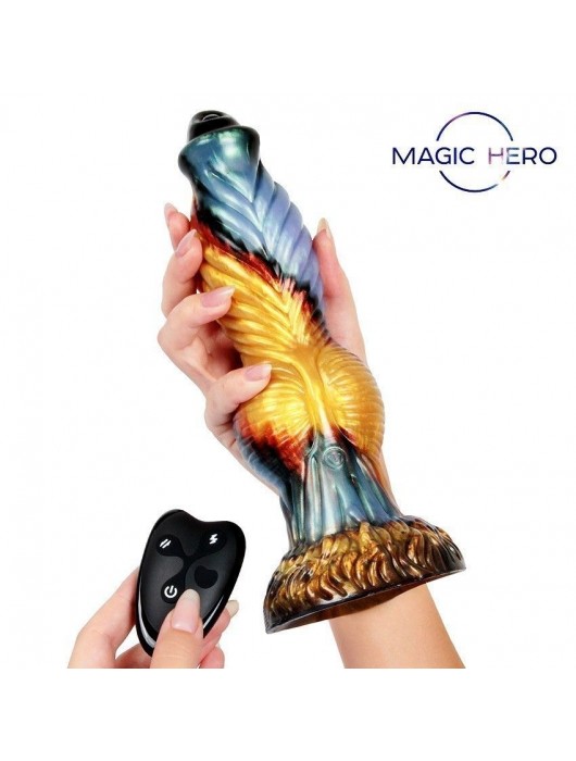 Разноцветный фантазийный вибромассажер - 26 см. - Bior toys