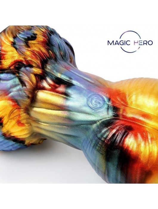 Разноцветный фантазийный вибромассажер - 26 см. - Bior toys