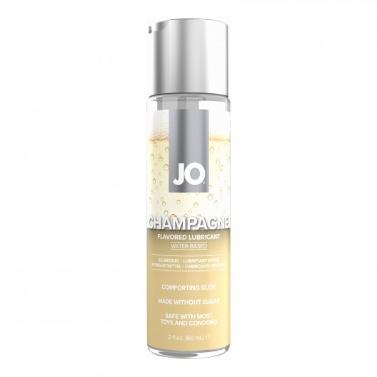 Лубрикант на водной основе JO H2O Champagne Flavored Lubricant с ароматом шампанского - 60 мл. - System JO - купить с доставкой в Химках
