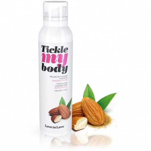 Массажная хрустящая пенка Tickle My Body Sweet Almonds с ароматом миндаля - 150 мл. - Love to Love - купить с доставкой в Химках