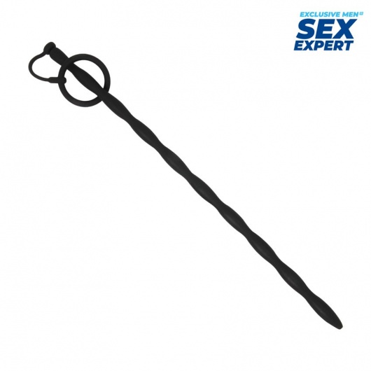 Черный стимулятор уретры Sex Expert - Sex Expert - купить с доставкой в Химках