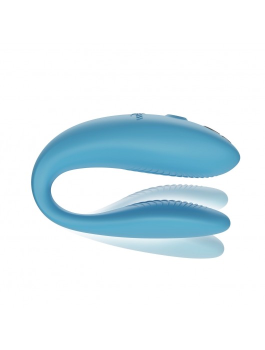 Бирюзовый вибромассажер для пар We-Vibe Sync Go - We-vibe