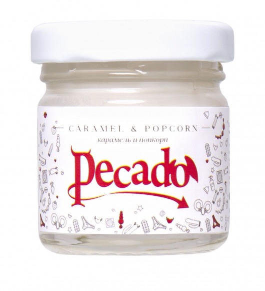 Массажная свеча Caramel   Popcorn - 35 мл. - Pecado - купить с доставкой в Химках