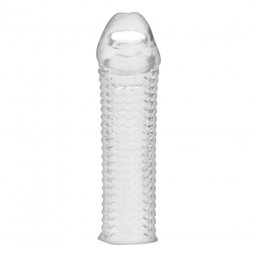 Текстурированная насадка на пенис Clear Textured Penis Enhancing Sleeve Extension - 16,5 см. - BlueLine - в Химках купить с доставкой