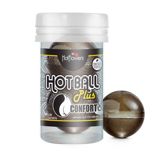 Анальный лубрикант на масляной основе Hot Ball Plus Conforto (2 шарика по 3 гр.) - HotFlowers - купить с доставкой в Химках