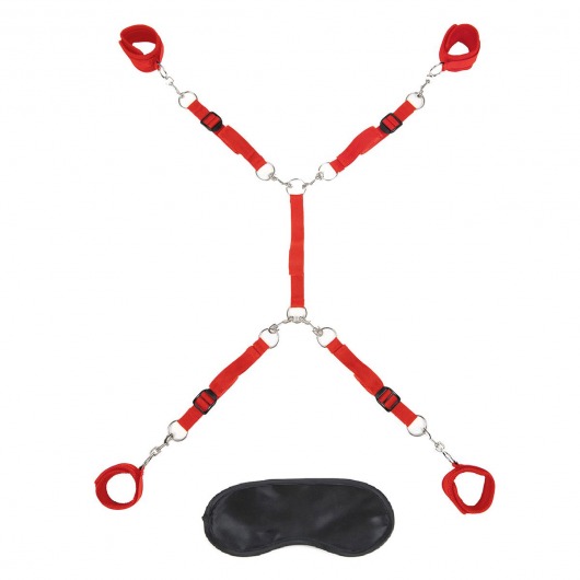 Красная фиксация на матрас Classic Bedspreader - Lux Fetish - купить с доставкой в Химках