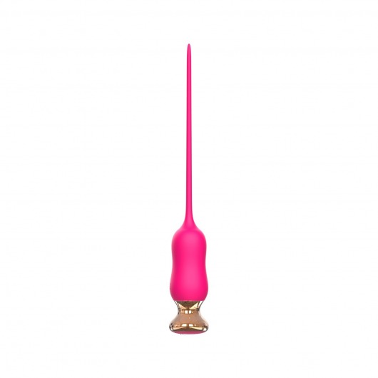 Розовый тонкий стимулятор Nipple Vibrator - 23 см. - I-MOON - купить с доставкой в Химках