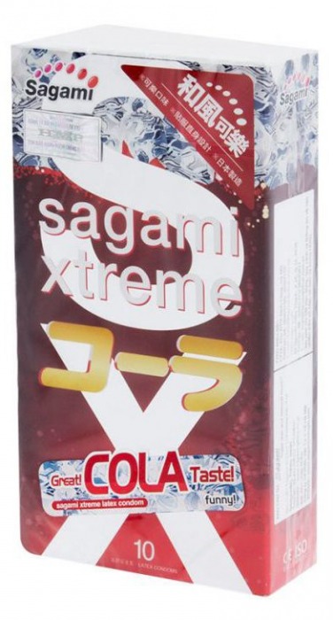Ароматизированные презервативы Sagami Xtreme COLA - 10 шт. - Sagami - купить с доставкой в Химках