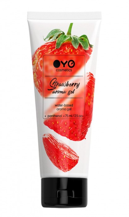 Лубрикант на водной основе OYO Aroma Gel Strawberry с ароматом клубники - 75 мл. - OYO - купить с доставкой в Химках