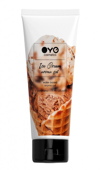 Лубрикант на водной основе OYO Aroma Gel Ice Cream с ароматом пломбира - 75 мл. - OYO - купить с доставкой в Химках