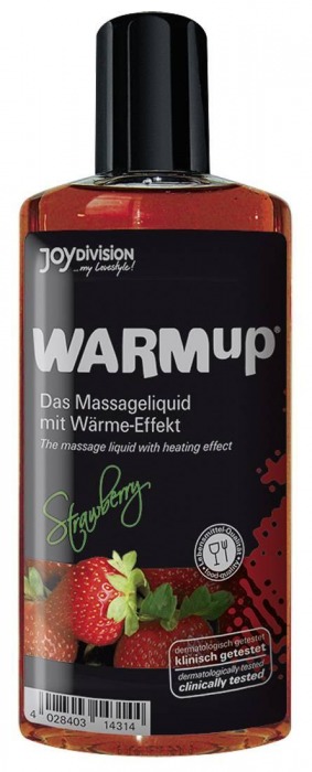 Разогревающее масло WARMup Strawberry - 150 мл. - Joy Division - купить с доставкой в Химках