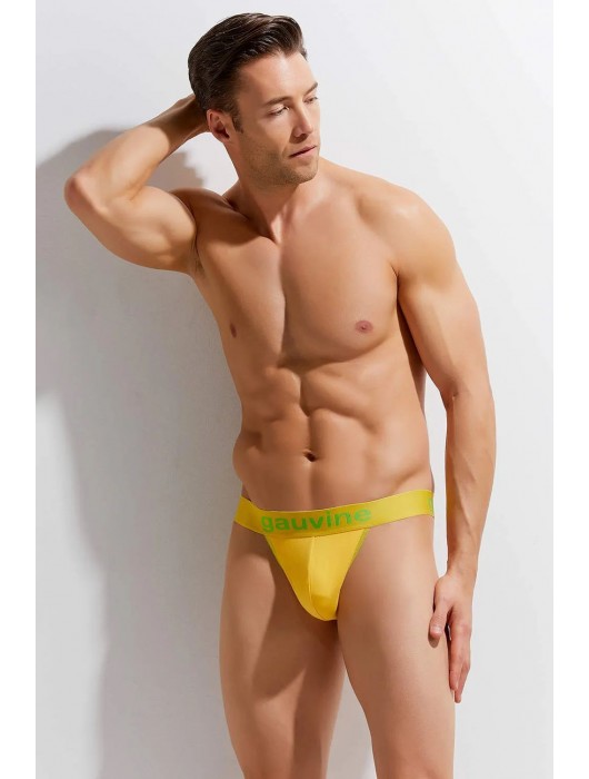 Хлопковые мужские трусы-тонги с брендированным поясом Colours of the Planet Thong - Gauvine купить с доставкой