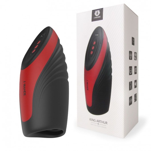 Черно-красный вибромастурбатор King Arthur - S-HANDE - в Химках купить с доставкой