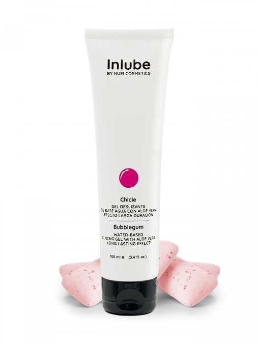 Лубрикант на водной основе Nuei Inlube с алоэ вера и ароматом бабл-гам - 100 мл. - Nuei cosmetics - купить с доставкой в Химках