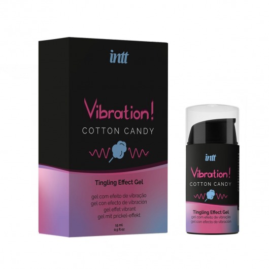 Жидкий вибратор Vibration Cotton Candy с ароматом сахарной ваты - 15 мл. - INTT - купить с доставкой в Химках