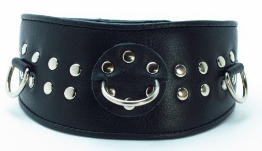 Кожаный ошейник для эротических игр - БДСМ Арсенал - купить с доставкой в Химках