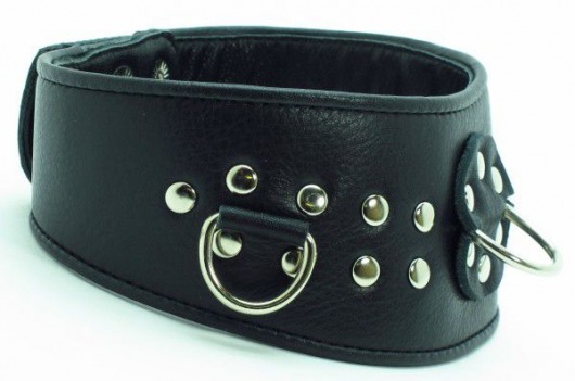 Кожаный ошейник для эротических игр - БДСМ Арсенал - купить с доставкой в Химках
