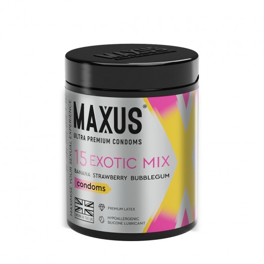 Цветные ароматизированные презервативы MAXUS Exotic Mix - 15 шт. - Maxus - купить с доставкой в Химках