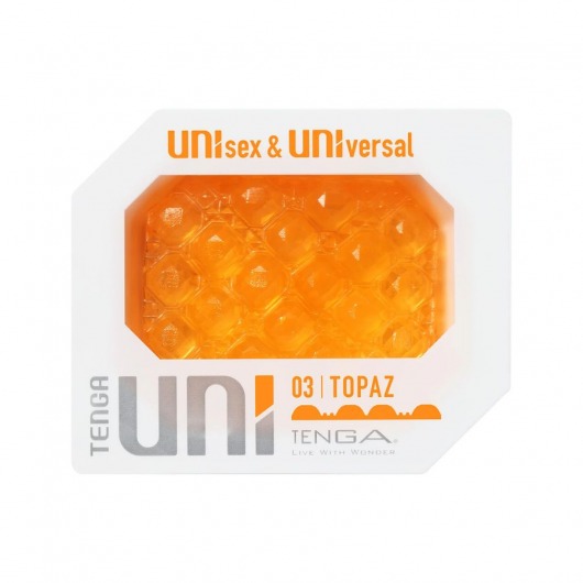 Оранжевый мастурбатор-стимулятор Tenga Uni Topaz - Tenga - в Химках купить с доставкой
